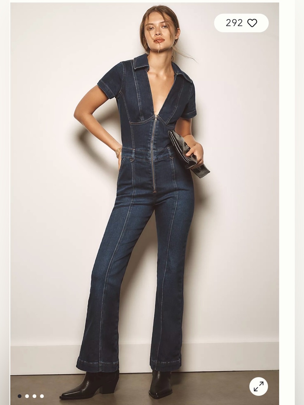 Pilcro Slim Flared Overalls by Anthropologie - Picture 10 of 14